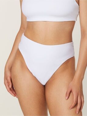 NWT Andie White 90s High-Waisted Bikini Bottom Retails $52